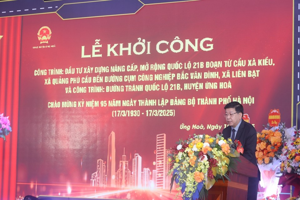 Huyện Ứng Hòa: Khởi công hai dự án có tổng mức đầu tư lớn nhất mà Thành phố giao làm chủ đầu tư