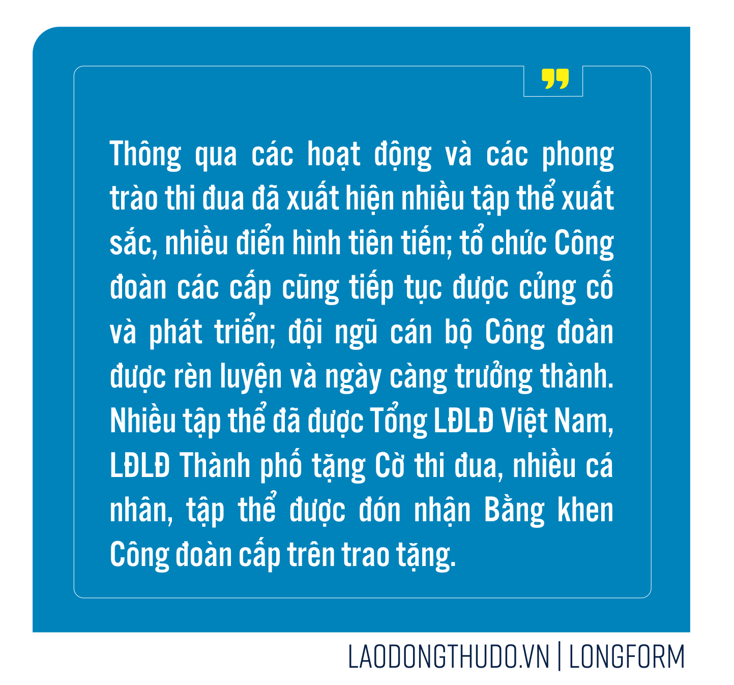 Phát huy vai trò là đại diện tin cậy của người lao động