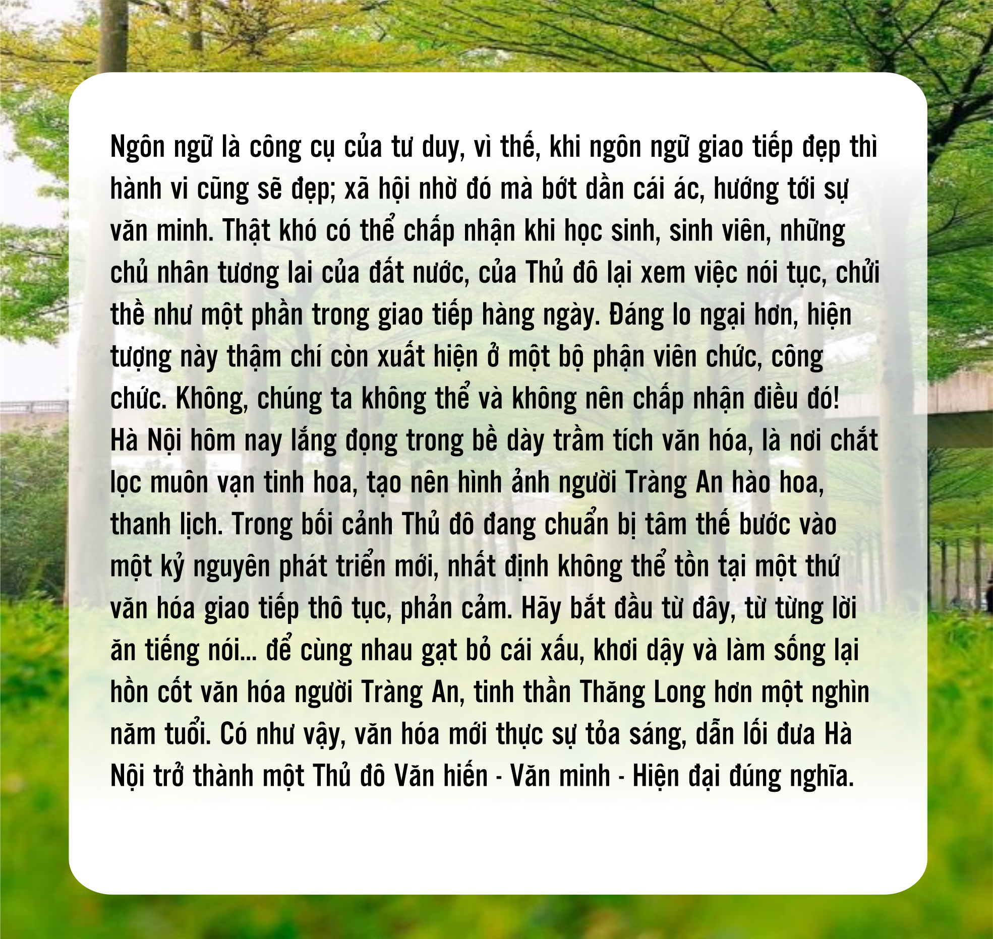Kỳ 1: Văn hóa giao tiếp tấm gương phản chiếu phẩm chất người Hà Nội