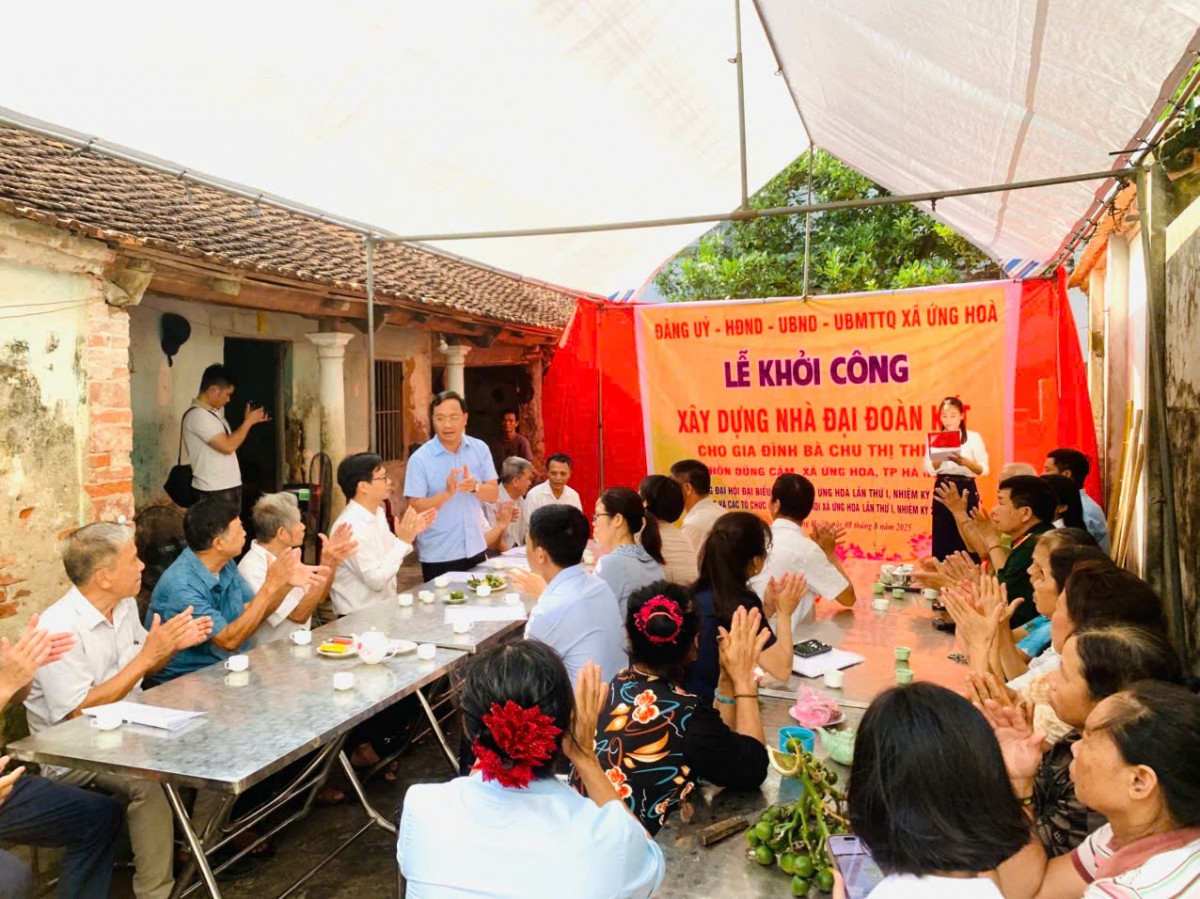 Khởi công xây nhà Đại đoàn kết cho hộ đặc biệt khó khăn tại xã Ứng Hòa