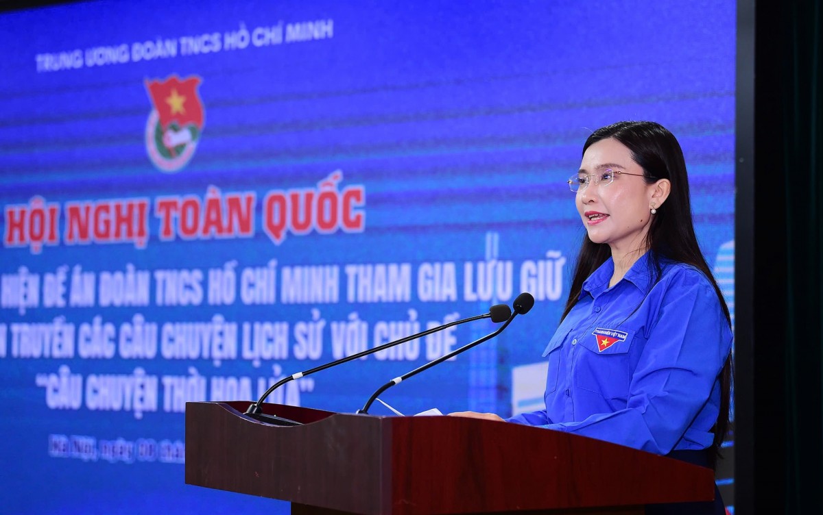 Bí thư Trung ương Đoàn, Chủ tịch Hội đồng Đội Trung ương Nguyễn Phạm Duy Trang phát biểu tại Bí thư Trung ương Đoàn, Chủ tịch Hội đồng Đội Trung ương Nguyễn Phạm Duy Trang phát biểu tại