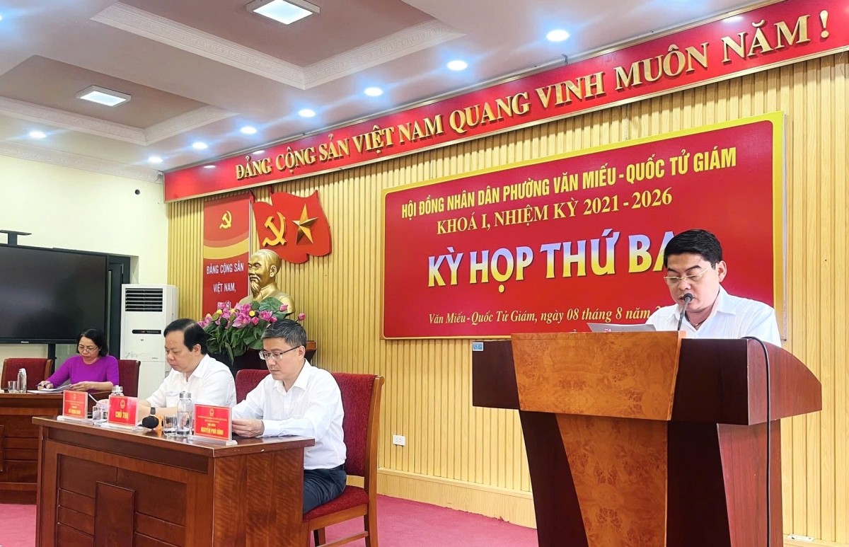 HĐND phường Văn Miếu - Quốc Tử Giám thông qua Nghị quyết về đổi tên tổ dân phố trên địa bàn phường