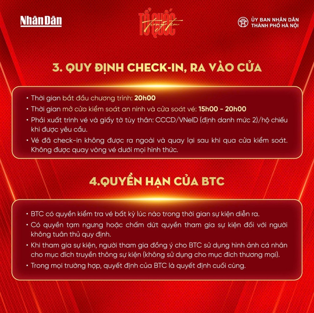 Những điều cần lưu ý khi xem concert quốc gia 