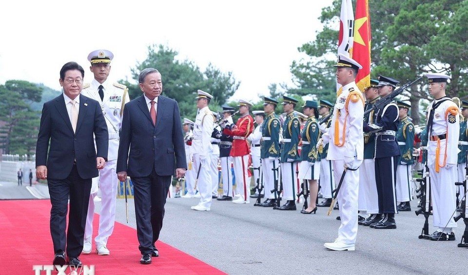 Lễ đón Tổng Bí thư Tô Lâm và Phu nhân thăm cấp Nhà nước Đại Hàn Dân quốc