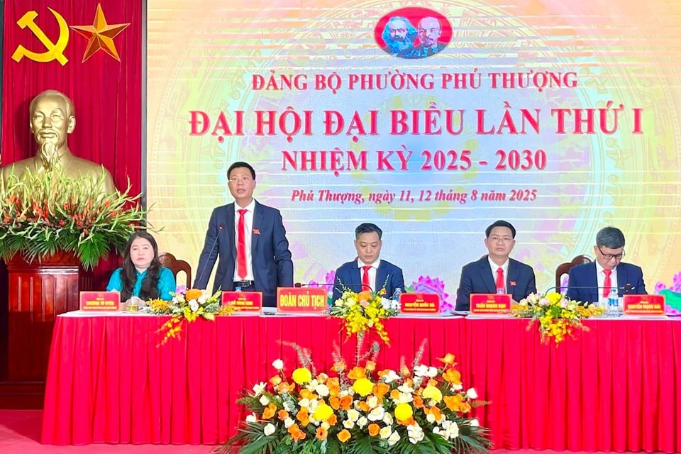 135 đại biểu dự Đại hội đại biểu Đảng bộ phường Phú Thượng lần thứ I