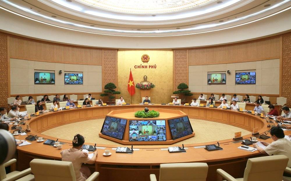 Cuộc họp cho ý kiến về dự thảo Luật Đất đai (sửa đổi). Ảnh: VGP