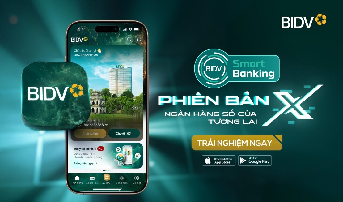 BIDV SmartBanking phiên bản X - dấu ấn tiên phong cùng loạt tính năng mới độc đáo