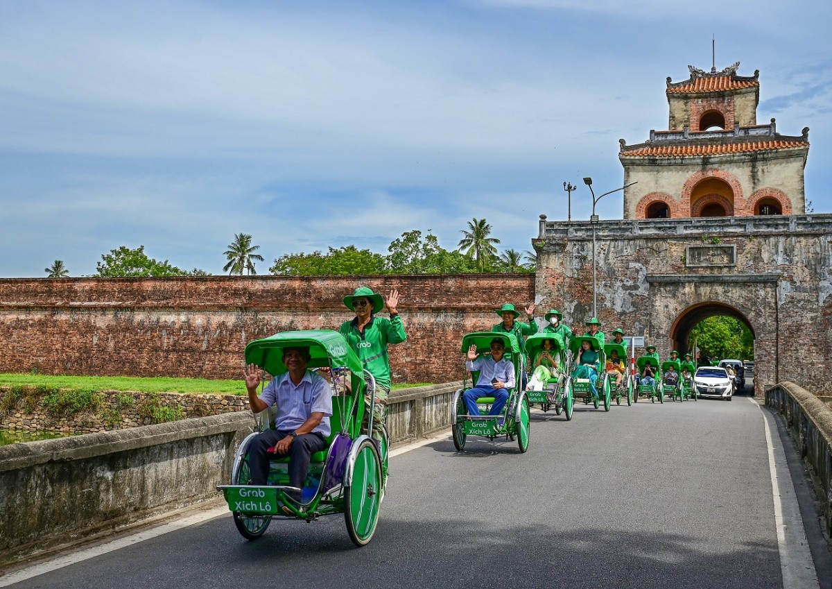 Thử nghiệm dịch vụ Grab xích lô tại Huế