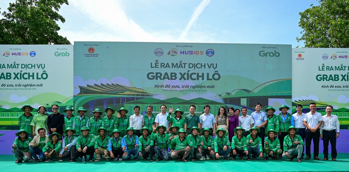 Thử nghiệm dịch vụ Grab xích lô tại Huế