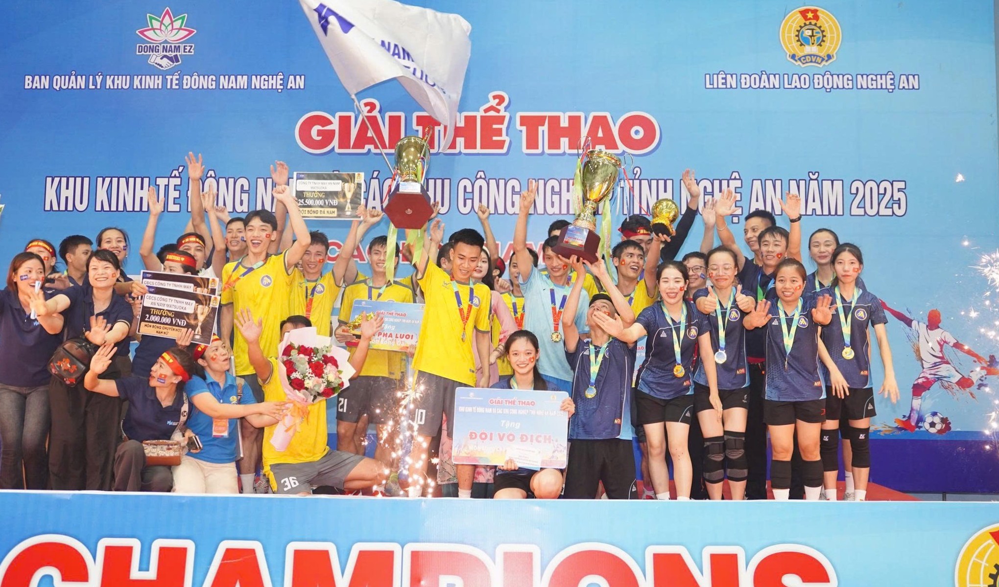 Mãn nhãn, ấn tượng Giải thể thao Khu kinh tế Đông Nam Nghệ An năm 2025