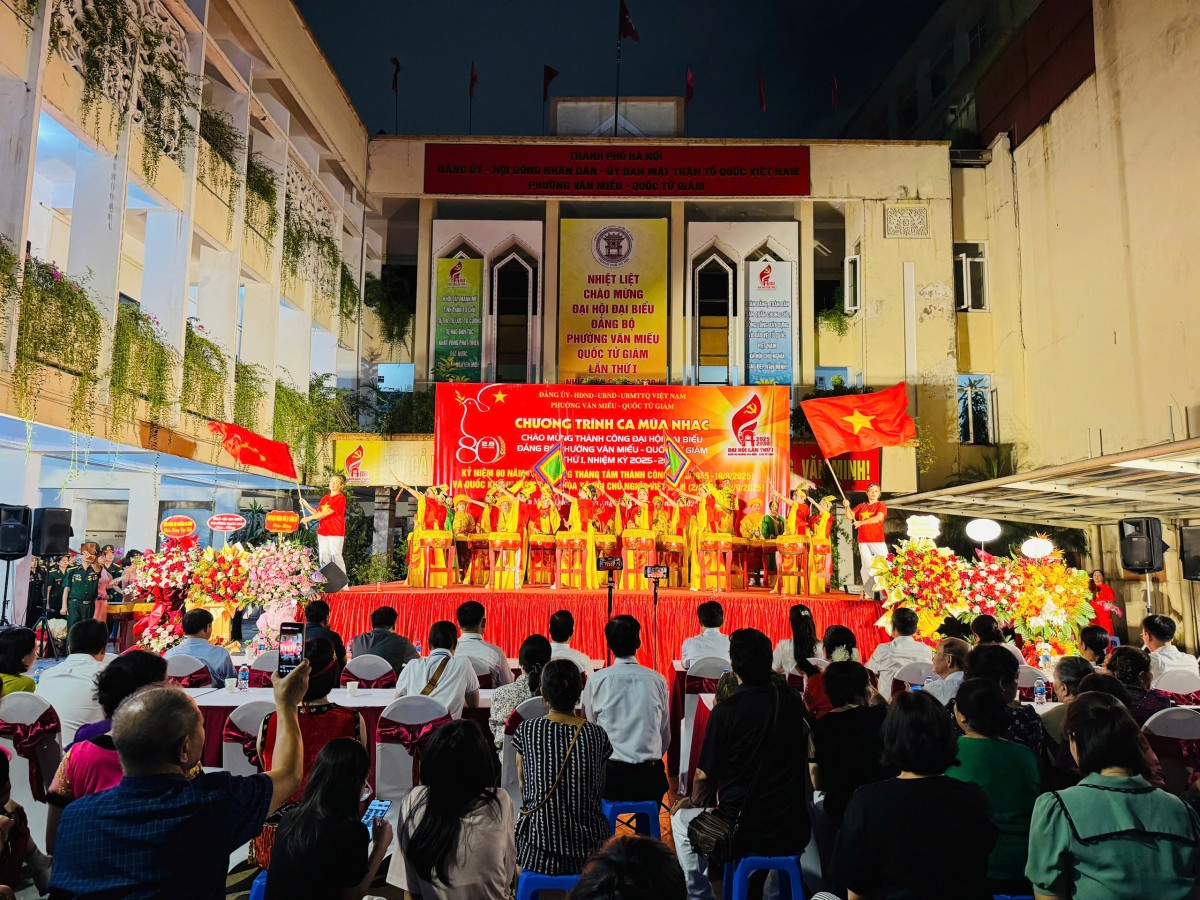 Đặc sắc chương trình văn nghệ chào mừng thành công Đại hội Đảng bộ phường Văn Miếu - Quốc Tử Giám lần thứ Nhất Đặc sắc chương trình văn nghệ chào mừng thành công Đại hội Đảng bộ phường Văn Miếu - Quốc Tử Giám lần thứ Nhất