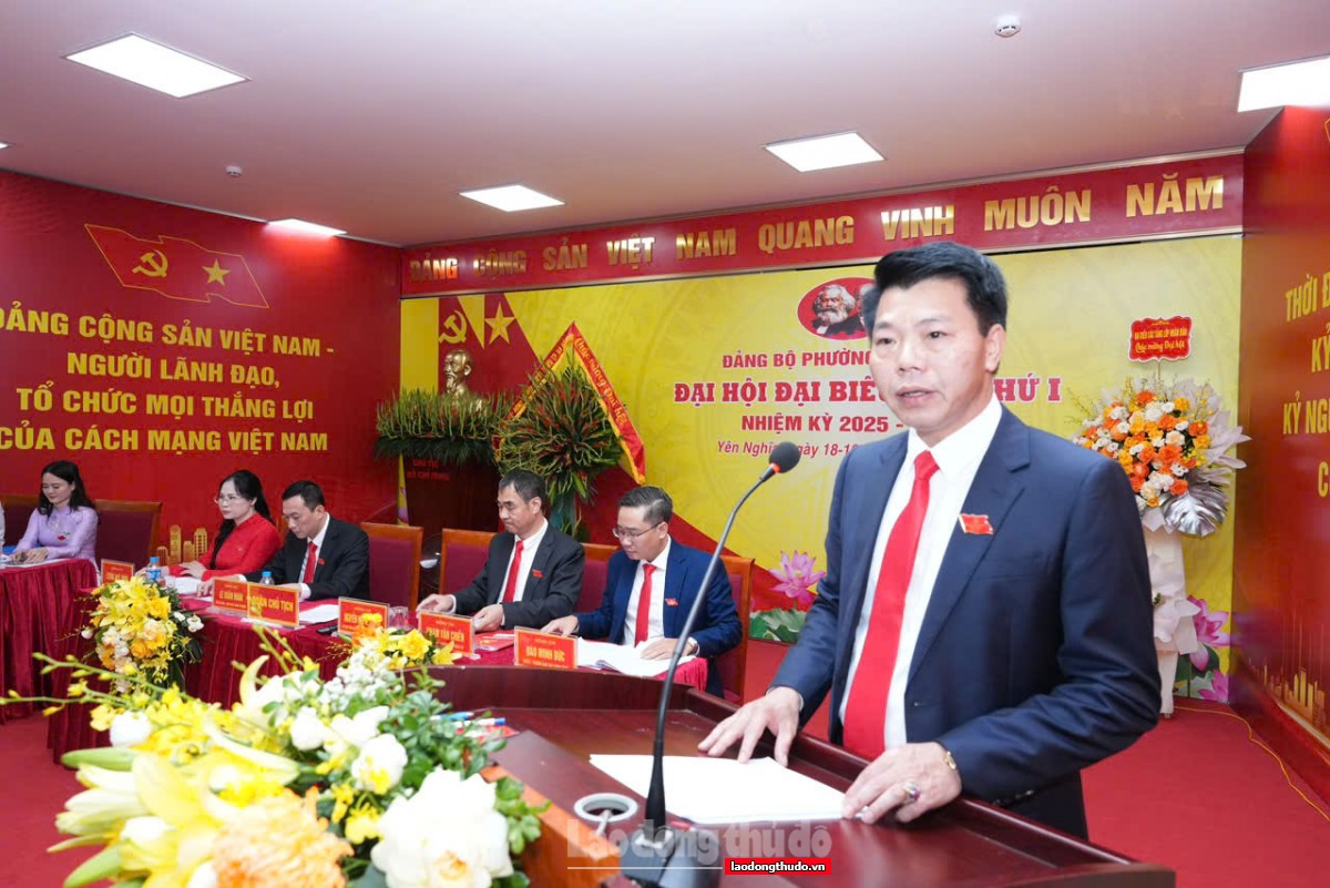Phường Yên Nghĩa tổ chức thành công Đại hội Đảng bộ lần thứ I, nhiệm kỳ 2025 - 2030
