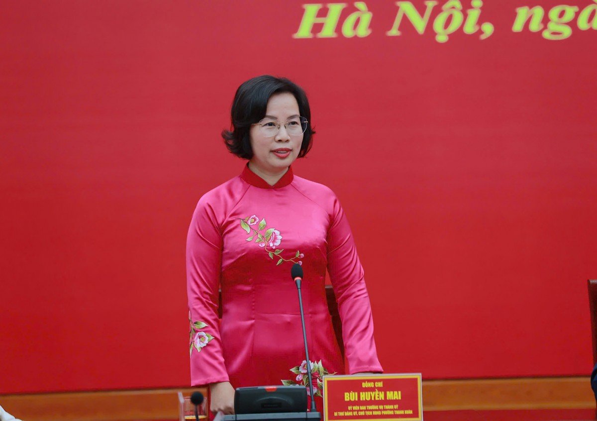 Đồng chí Bùi Huyền Mai nhận nhiệm vụ tại Ủy ban MTTQ Việt Nam thành phố Hà Nội