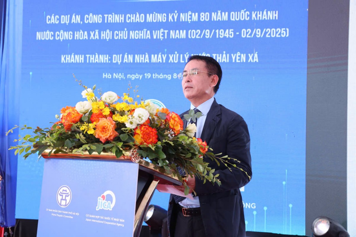 Hà Nội khánh thành dự án Nhà máy xử lý nước thải Yên Xá