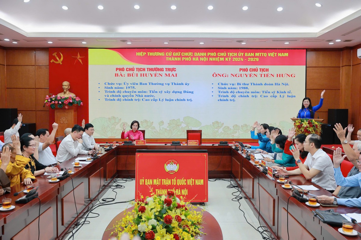 Đồng chí Bùi Huyền Mai giữ chức Phó Chủ tịch Thường trực Ủy ban MTTQ Việt Nam thành phố Hà Nội