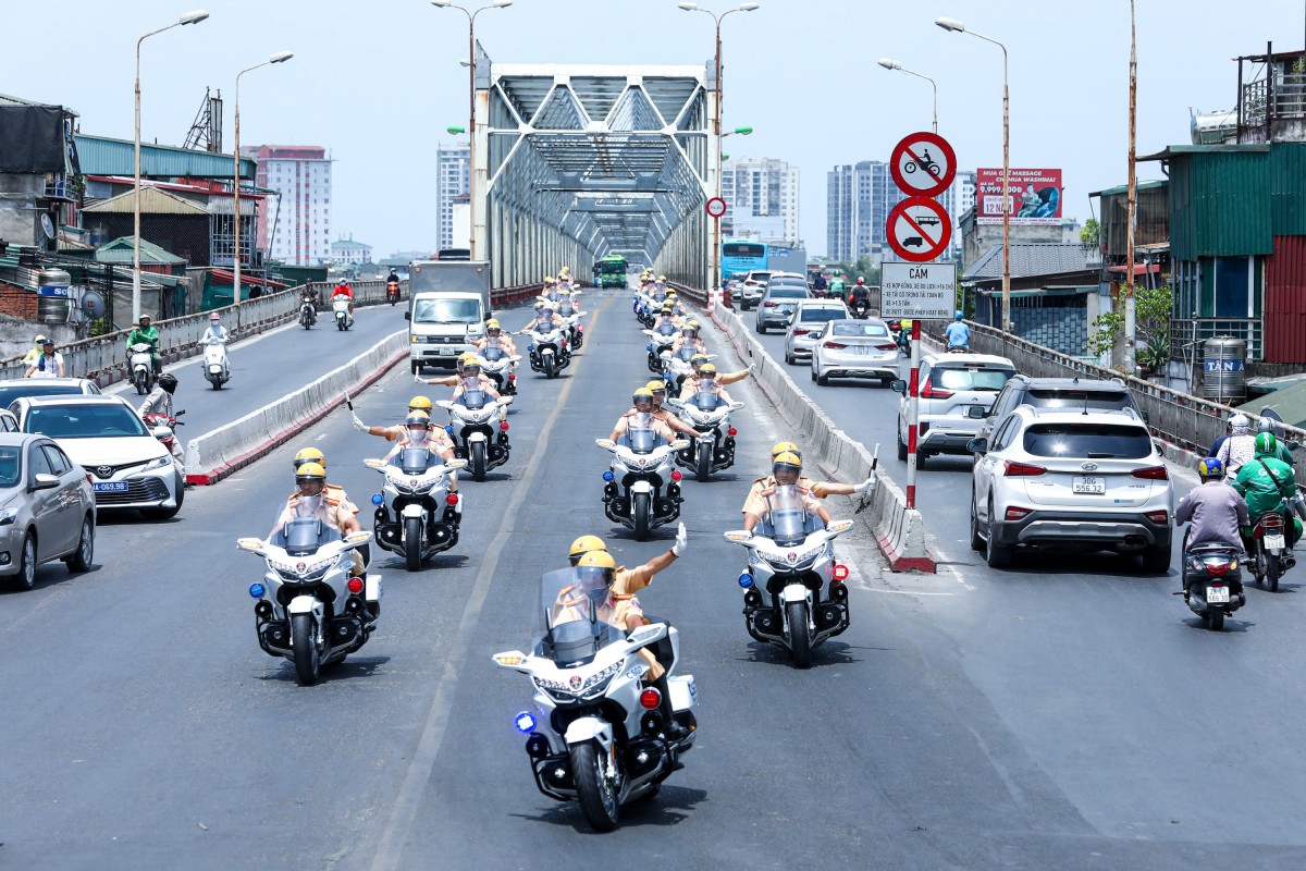 Lực lượng Cảnh sát tuần tra, dẫn đoàn sẵn sàng cho nhiệm vụ lịch sử A80