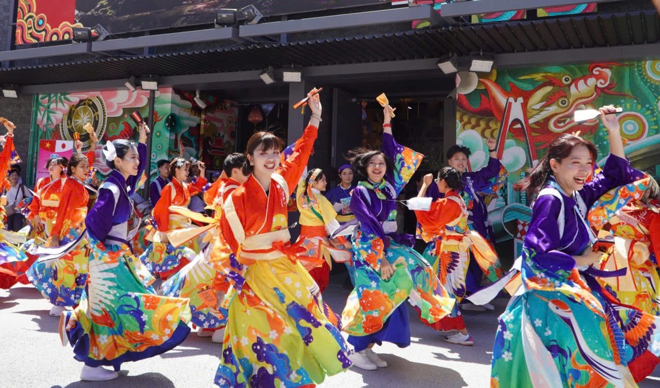 Gần 100 vũ công nhảy Yosakoi Việt Nam “khoe tài” tại Expo 2025