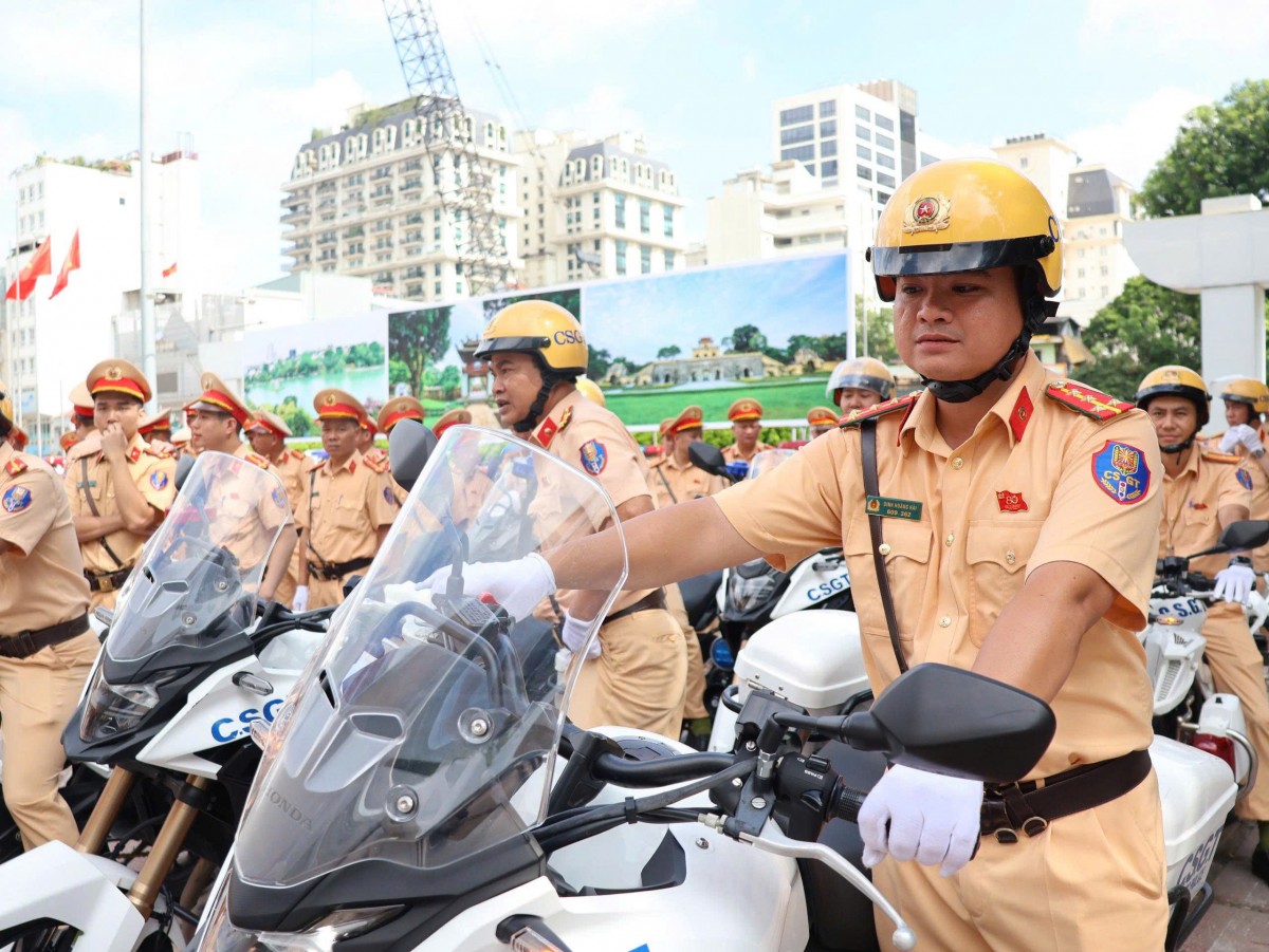 Tăng cường hơn 600 CSGT bảo đảm an toàn cho Lễ Quốc khánh tại Hà Nội