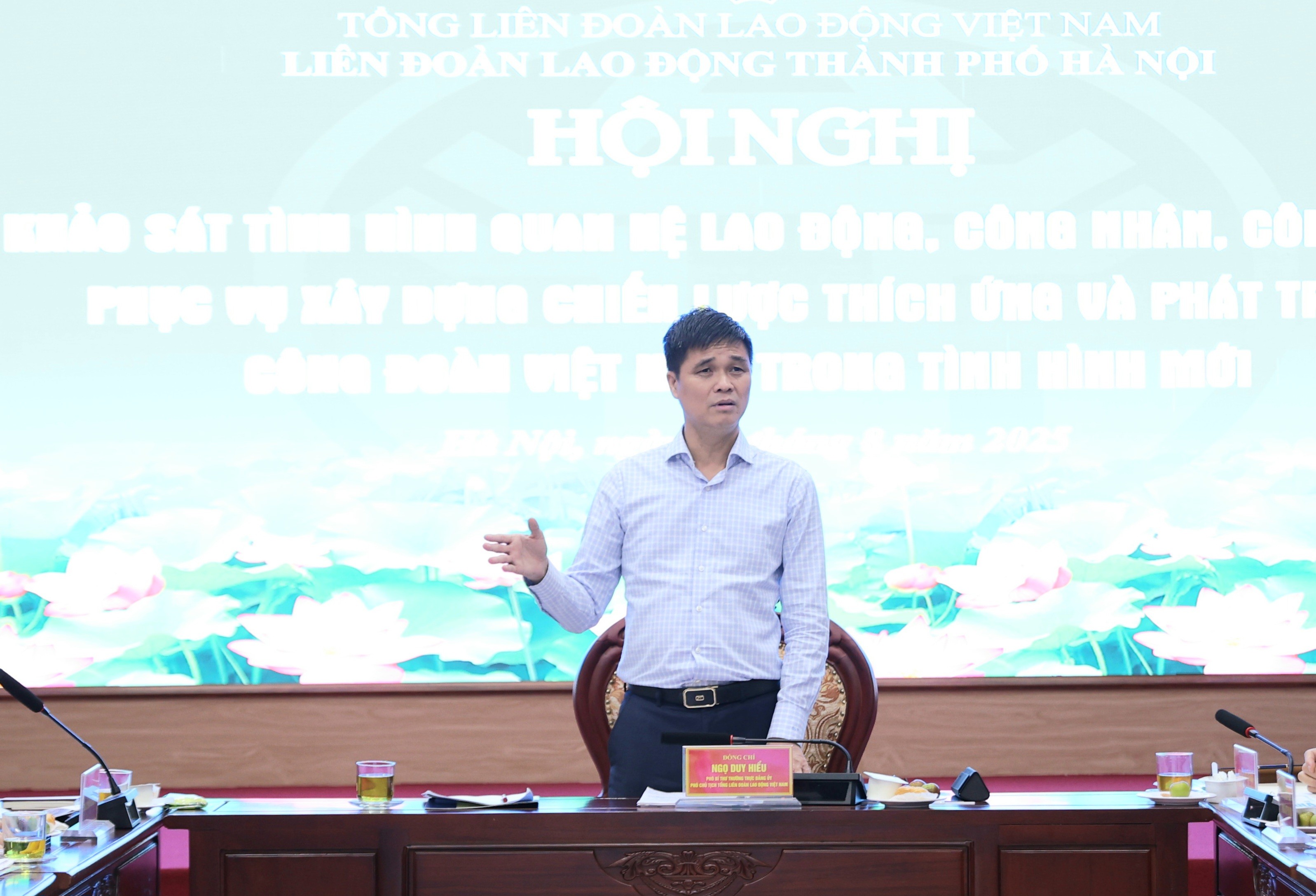 Tổng LĐLĐ Việt Nam khảo sát tình hình quan hệ lao động, công nhân và Công đoàn tại Hà Nội