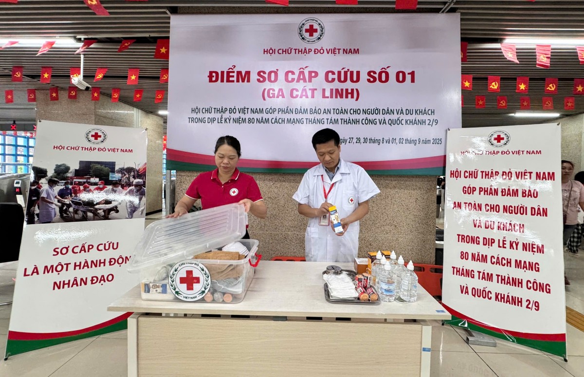 Hội Chữ thập đỏ Việt Nam lập 6 điểm sơ cấp cứu tại các nhà ga đảm bảo sức khỏe cho nhân dân Hội Chữ thập đỏ Việt Nam lập 6 điểm sơ cấp cứu tại các nhà ga đảm bảo sức khỏe cho nhân dân