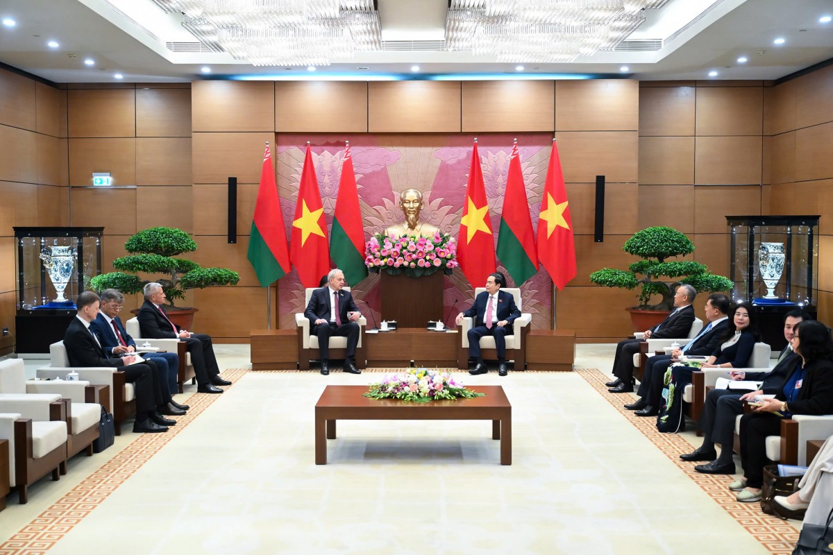 Chủ tịch Quốc hội Trần Thanh Mẫn tiếp Chủ tịch Hạ viện Belarus Igor Sergeyenko