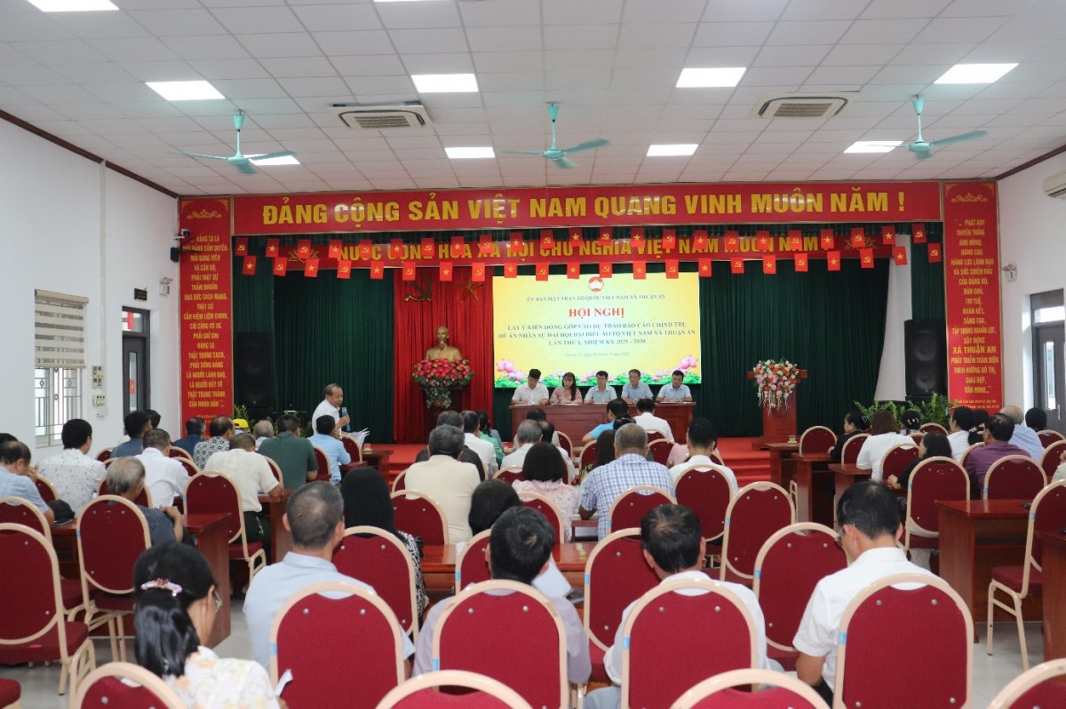 Hội nghị đóng góp ý kiến cho dự thảo Báo cáo chính trị trình Đại hội MTTQ Việt Nam xã Thuận An nhiệm kỳ 2025 -  2030