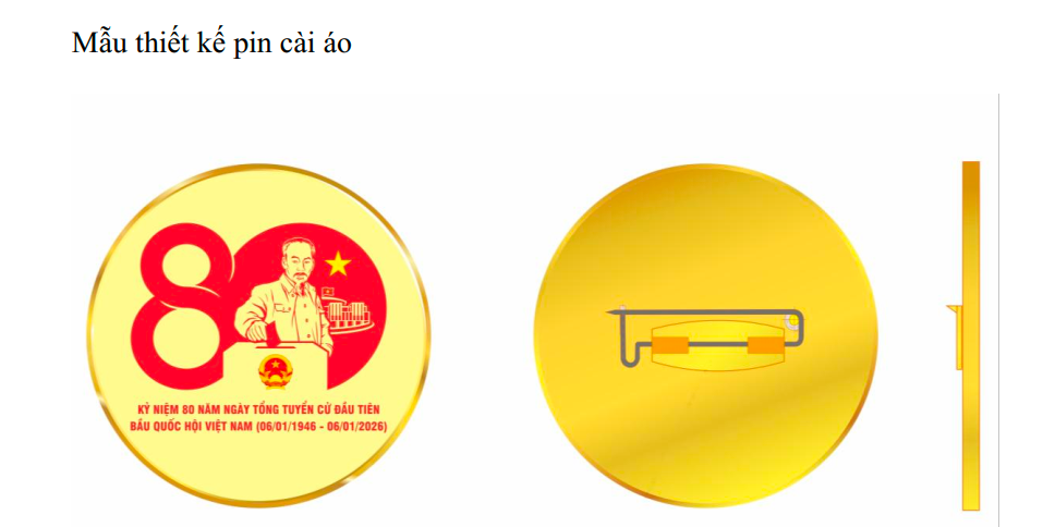 Phê duyệt biểu trưng kỷ niệm 80 năm Ngày Tổng tuyển cử đầu tiên bầu Quốc hội Việt Nam