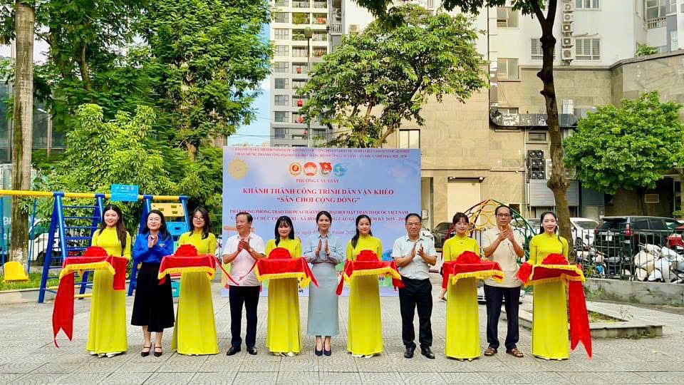 Cầu Giấy: Khánh thành công trình Dân vận khéo “Sân chơi cộng đồng”