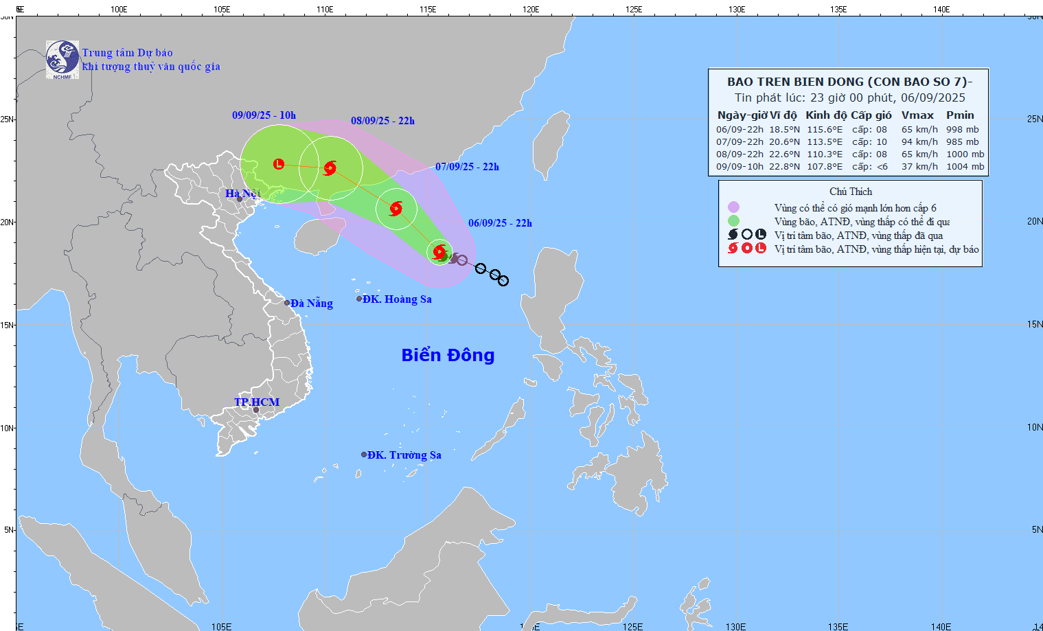 Tin mới nhất về bão số 7: Bão đang mạnh lên gây mưa diện rộng cho các tỉnh phía Bắc