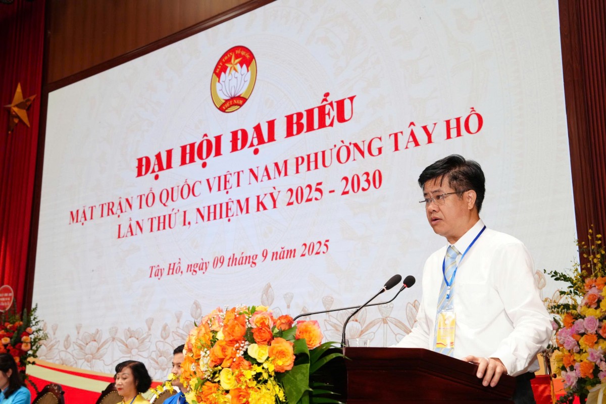 Đại hội đại biểu MTTQ Việt Nam phường Tây Hồ lần thứ I: Đoàn kết, đổi mới và phát triển bền vững