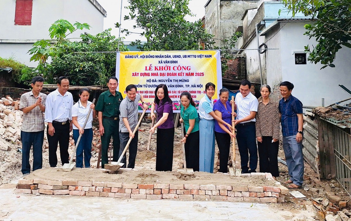 Vân Đình: Khởi công nhà Đại đoàn kết, lan tỏa tinh thần 