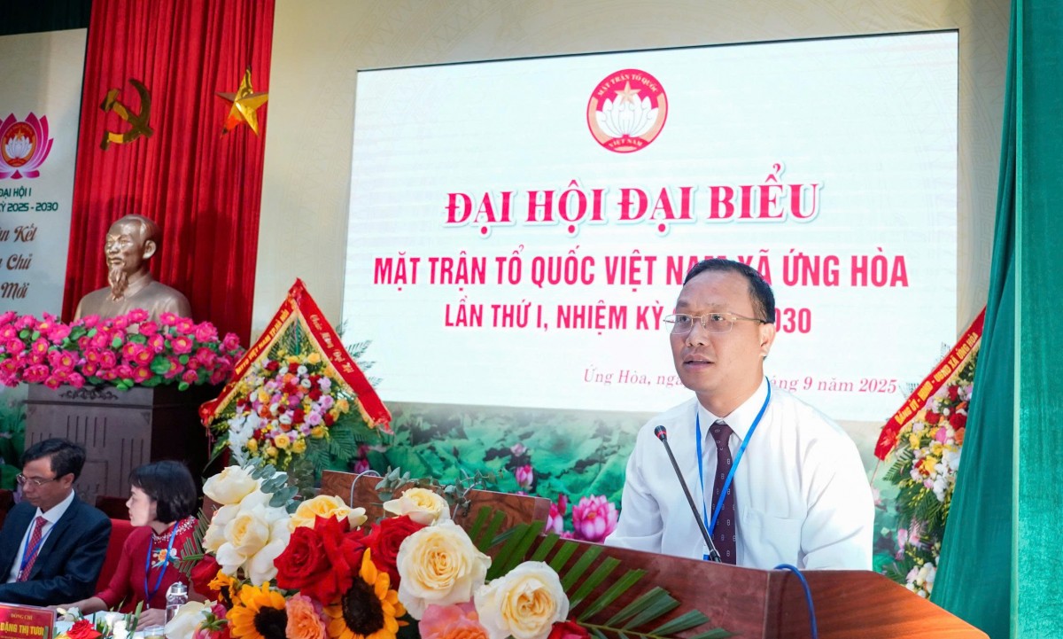 Đại hội MTTQ xã Ứng Hòa: Tăng cường khối đại đoàn kết, quyết tâm xây dựng quê hương giàu đẹp