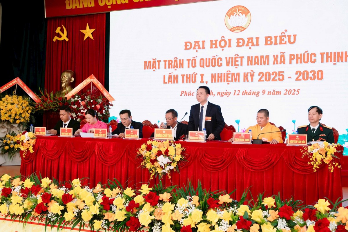 Tổ chức thành công Đại hội MTTQ Việt Nam xã Phúc Thịnh