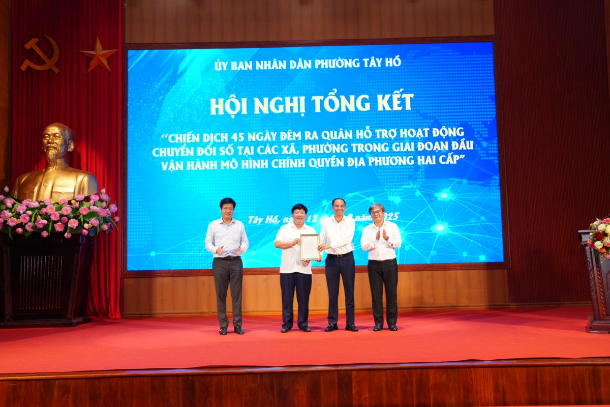 Kết quả chiến dịch 45 ngày đêm chuyển đổi số: Góc nhìn từ phường Tây Hồ