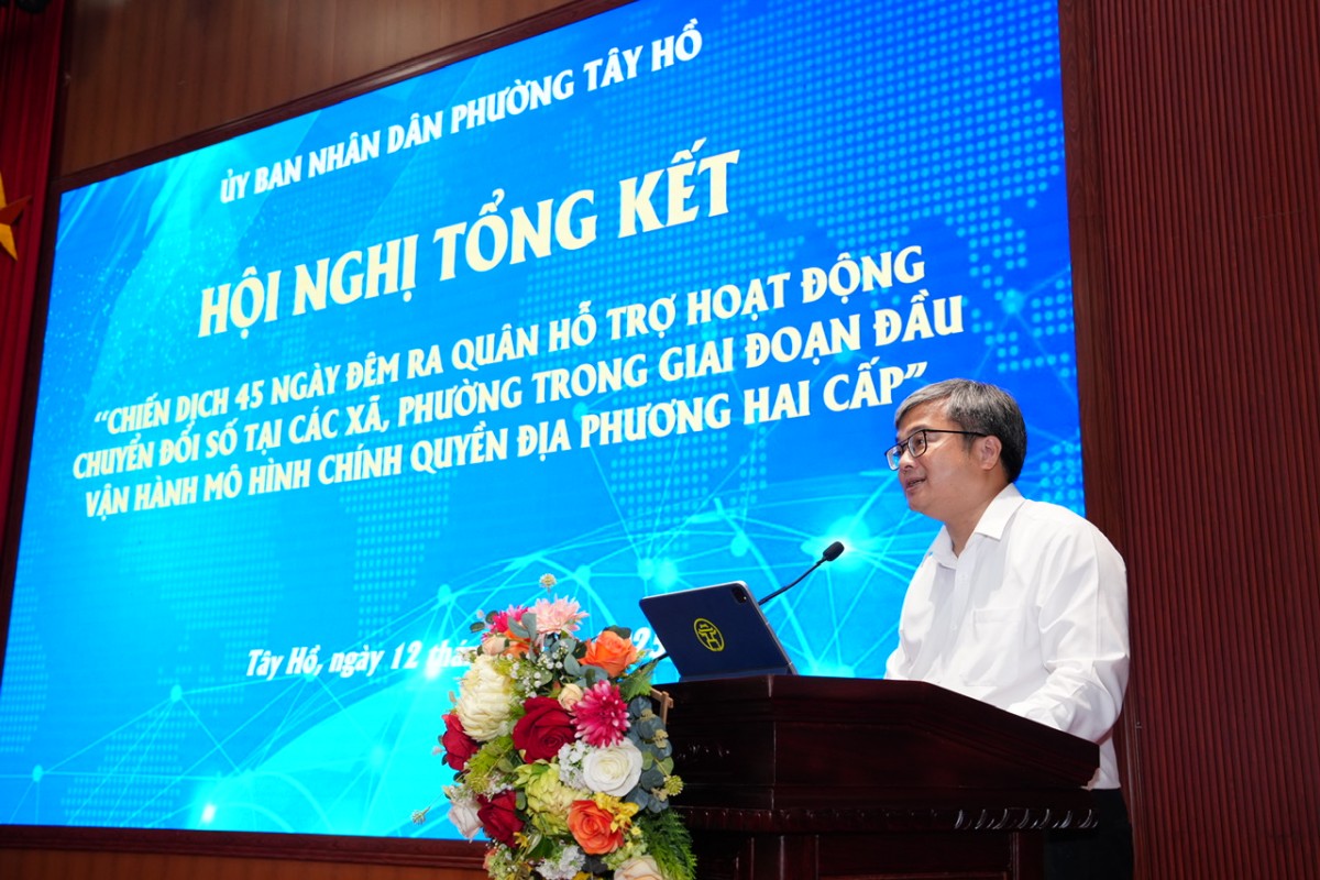 Kết quả chiến dịch 45 ngày đêm chuyển đổi số: Góc nhìn từ phường Tây Hồ