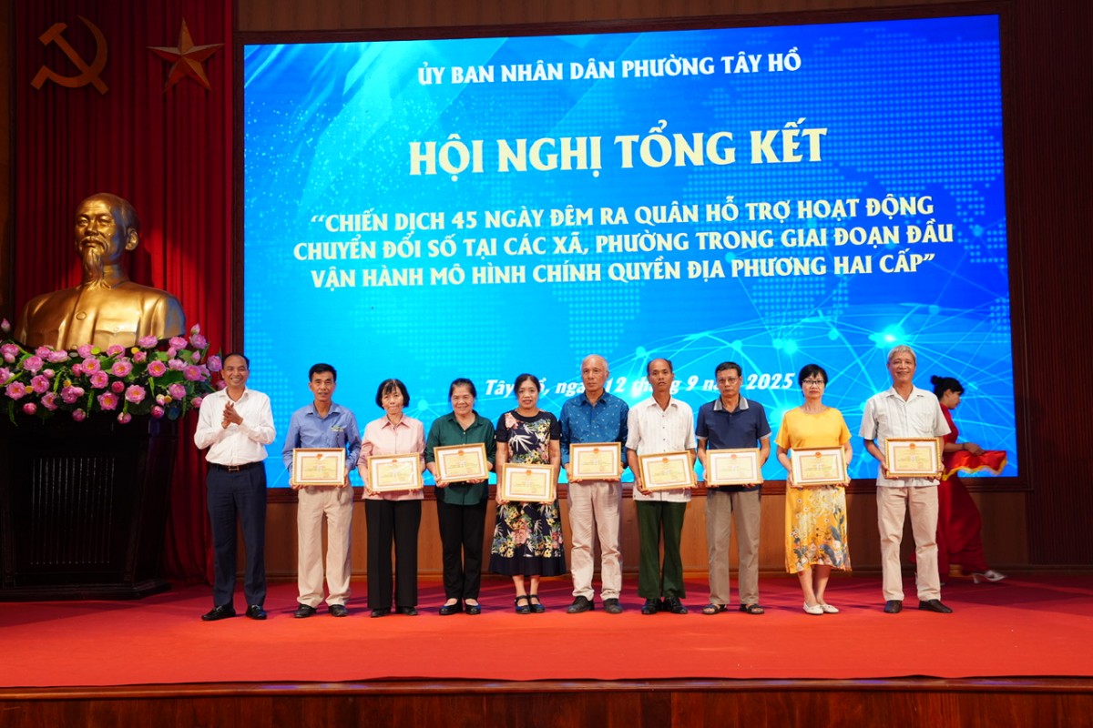 Kết quả chiến dịch 45 ngày đêm chuyển đổi số: Góc nhìn từ phường Tây Hồ