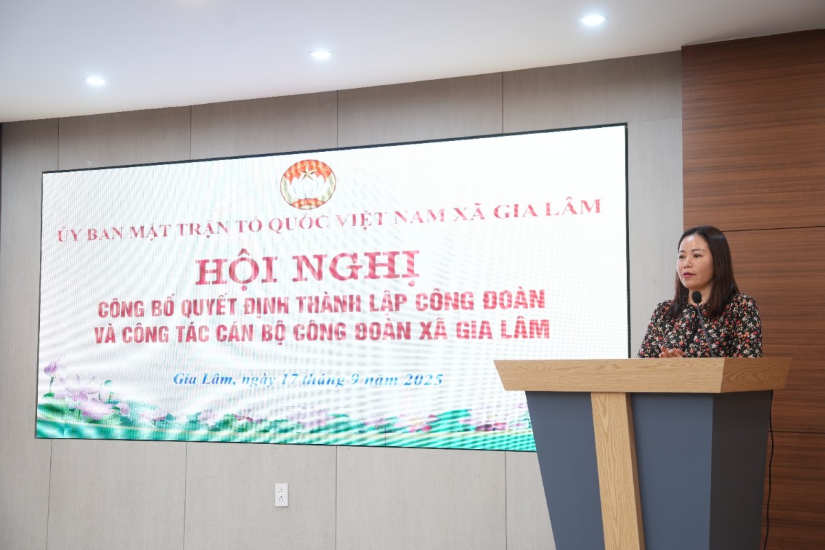 Công đoàn xã Gia Lâm được thành lập và đi vào hoạt động