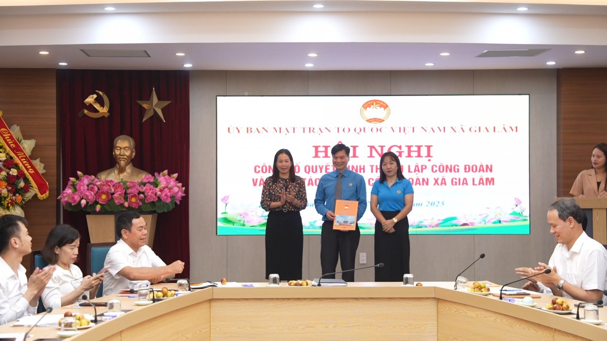 Công đoàn xã Gia Lâm được thành lập và đi vào hoạt động