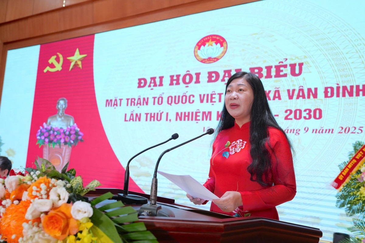 Đại hội Mặt trận Tổ quốc xã Vân Đình: Dấu ấn của khối đại đoàn kết sau sáp nhập