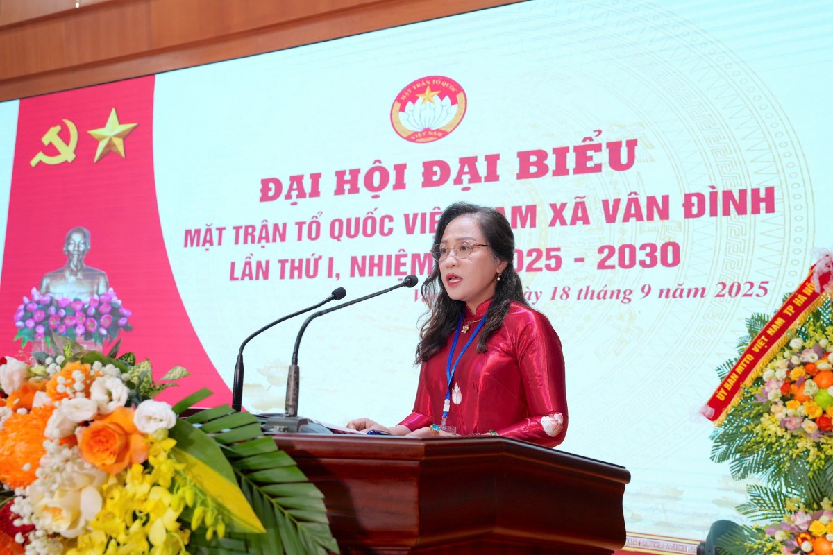 Đại hội Mặt trận Tổ quốc xã Vân Đình: Dấu ấn của khối đại đoàn kết sau sáp nhập