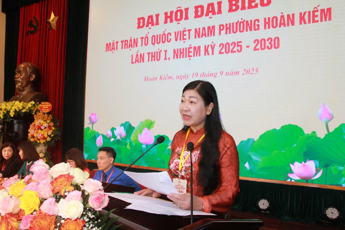 Ủy ban MTTQ Việt Nam phường Hoàn Kiếm long trọng tổ chức Đại hội đại biểu lần thứ nhất, nhiệm kỳ 2025 - 2030