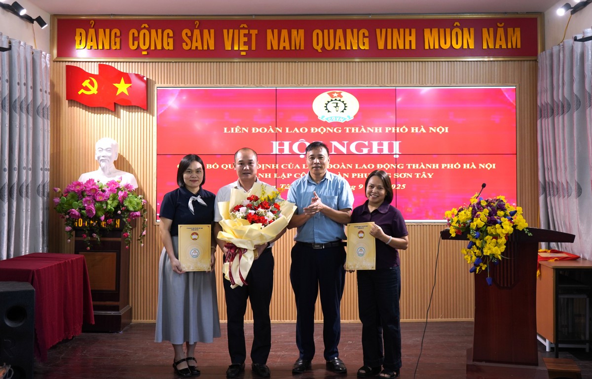 Công đoàn phường Sơn Tây được thành lập và đi vào hoạt động