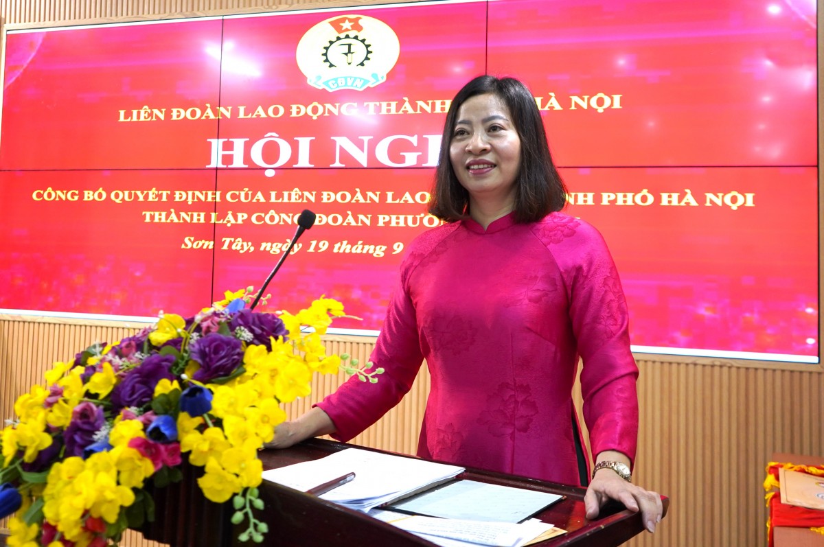 Công đoàn phường Sơn Tây được thành lập và đi vào hoạt động