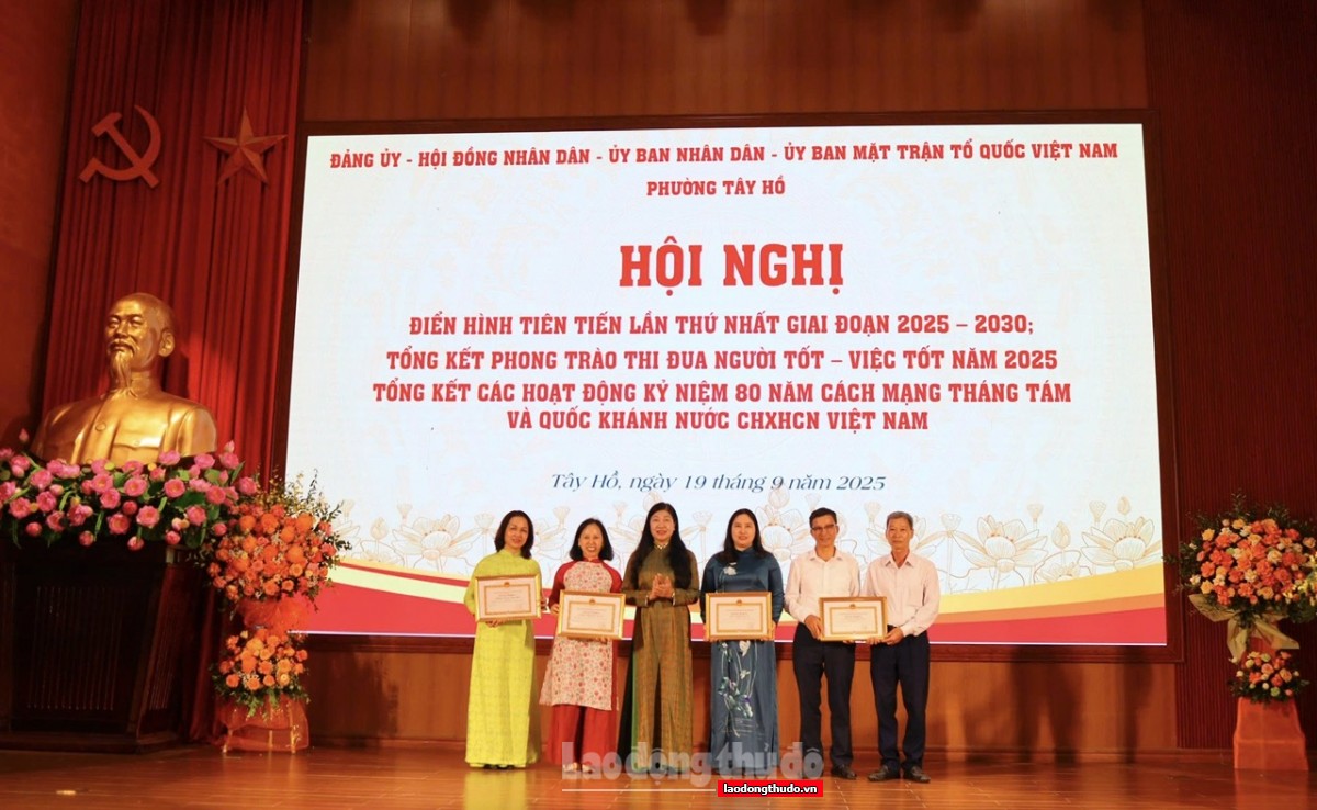 Phường Tây Hồ: Biểu dương nhiều điển hình tiên tiến, lan tỏa phong trào thi đua yêu nước