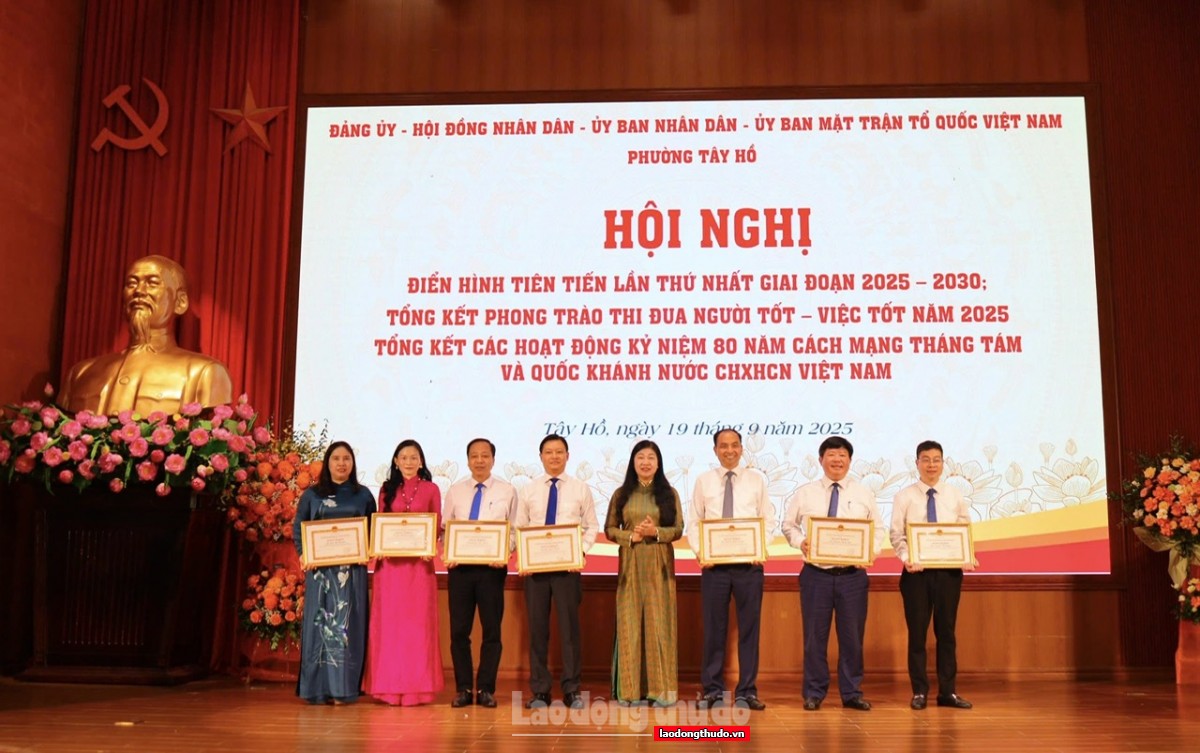 Phường Tây Hồ: Biểu dương nhiều điển hình tiên tiến, lan tỏa phong trào thi đua yêu nước