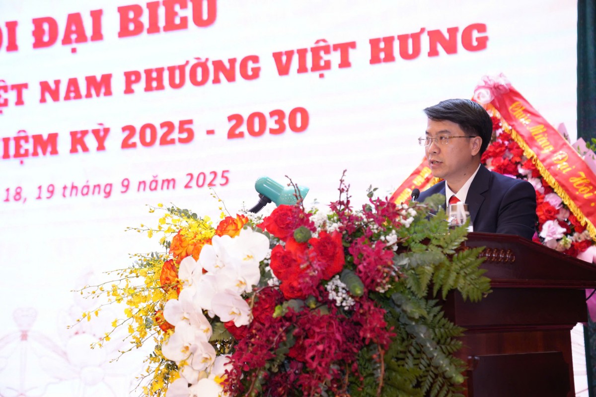 Ông Nguyễn Trường Giang giữ chức Chủ tịch Ủy ban MTTQ Việt Nam phường Việt Hưng khóa I, nhiệm kỳ 2025 - 2030