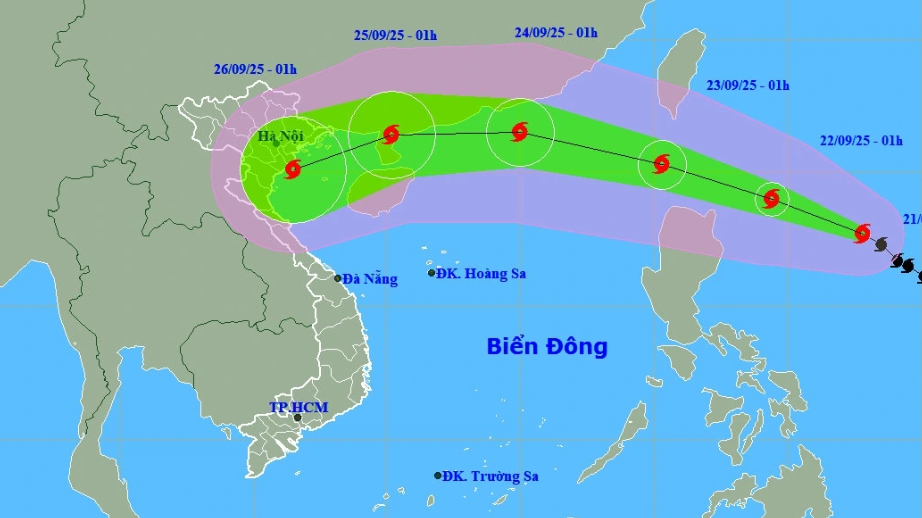 Tin bão mới nhất: Bão Ragasa tiến gần biển Đông, giật trên cấp 17