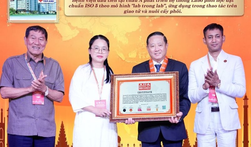 Bệnh viện đầu tiên tại Việt Nam được công nhận kỷ lục châu Á trong lĩnh vực IVF