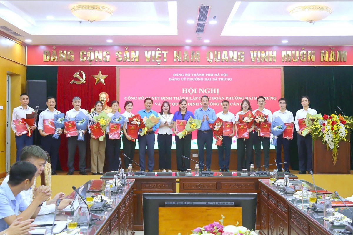 Công bố Quyết định thành lập Công đoàn phường Hai Bà Trưng