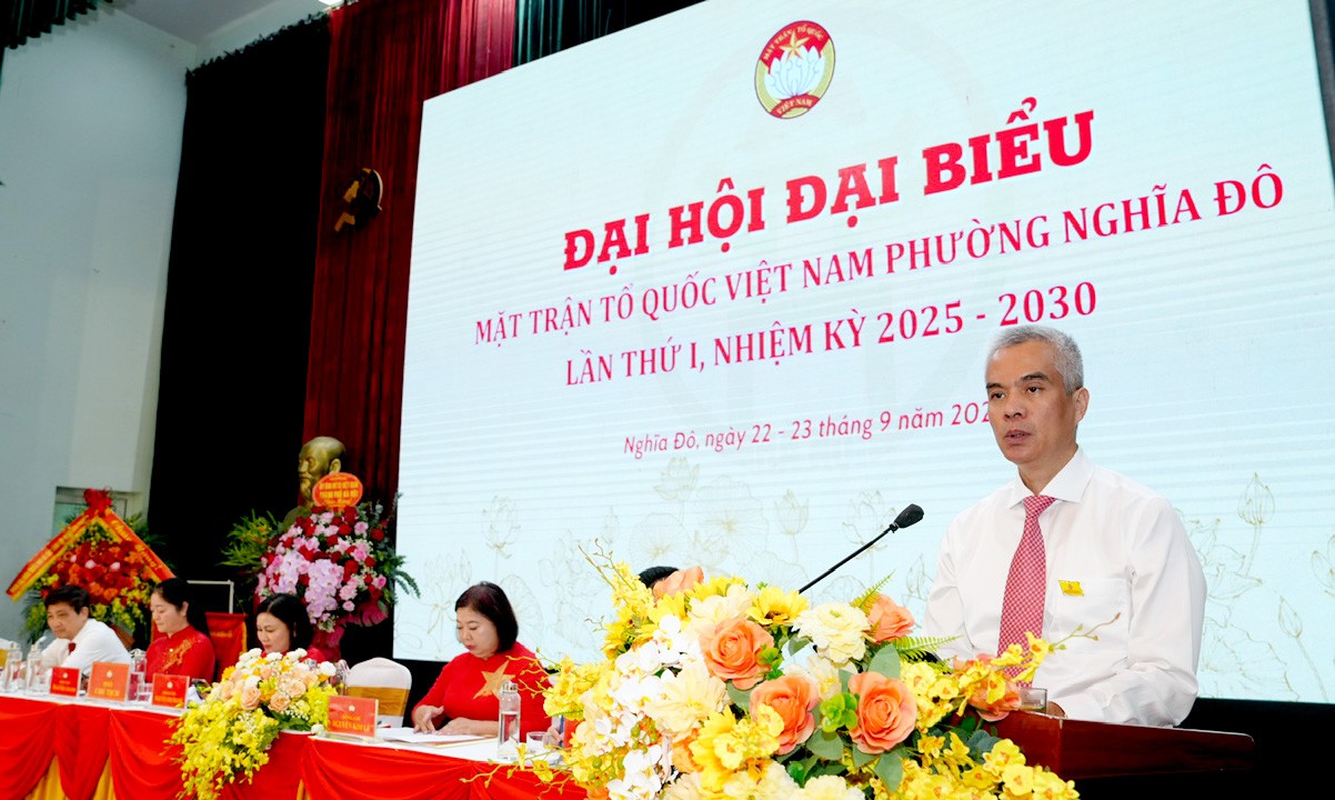 Đại hội Mặt trận Tổ quốc phường Nghĩa Đô: Phát hy sức mạnh đại đoàn kết, xây dựng phường văn minh Đại hội Mặt trận Tổ quốc phường Nghĩa Đô: Phát hy sức mạnh đại đoàn kết, xây dựng phường văn minh